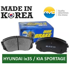 Тормозные колодки передние (комплект) AMD.BF128 для Hyundai ix35 (LM) 2010-2015; KIA Sportage 3 (SL) 2010-2016