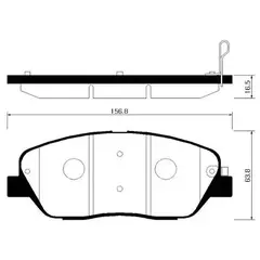 Колодки тормозные передние Hyundai Santa Fe 2, Kia Sorento XM 09-, Mohave Hsb hp1042.