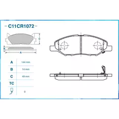 Тормозные колодки CWORKS C11CR1076