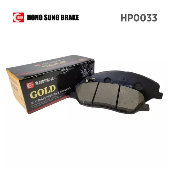 Тормозные колодки HSB HP0033 для Hyundai Santa Fe, Sorento. Передняя ось. Сделано в Корее.
