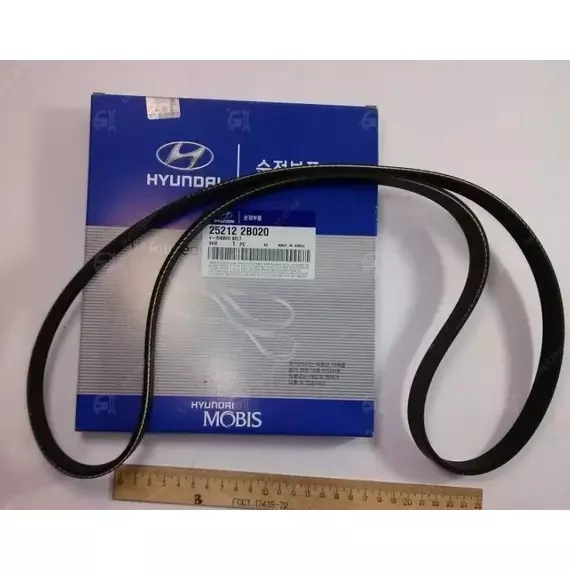 Ремень приводной общий 6PK1265 для Kia Rio 11-, Ceed 06-, Hyundai Solaris 11-, Elantra 06- / арт. 252122B020 / бренд MOBIS - Hyundai-KIA арт. 252122B020