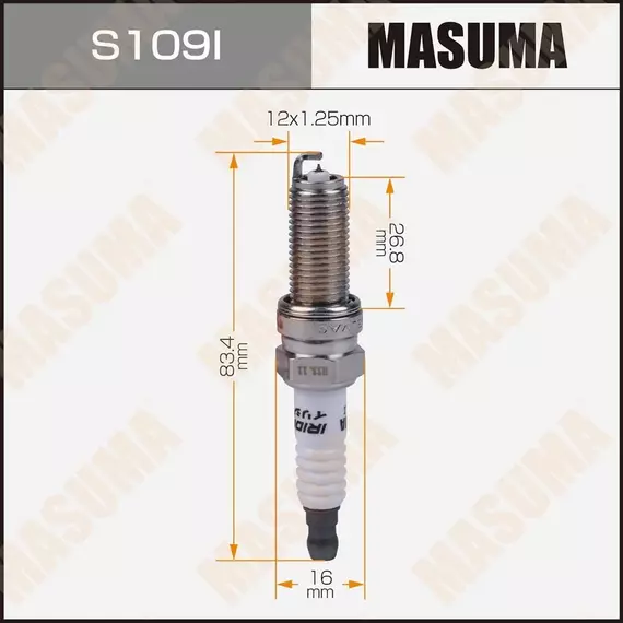 Свеча зажигания иридиeвая LKR7BGP-S Masuma, S109I