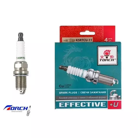 Свеча зажигания (к-т 4шт) Hyundai Accent (ТагАЗ), Elantra (XD), Getz; Kia Ceed TORCH арт. K5RTCU11